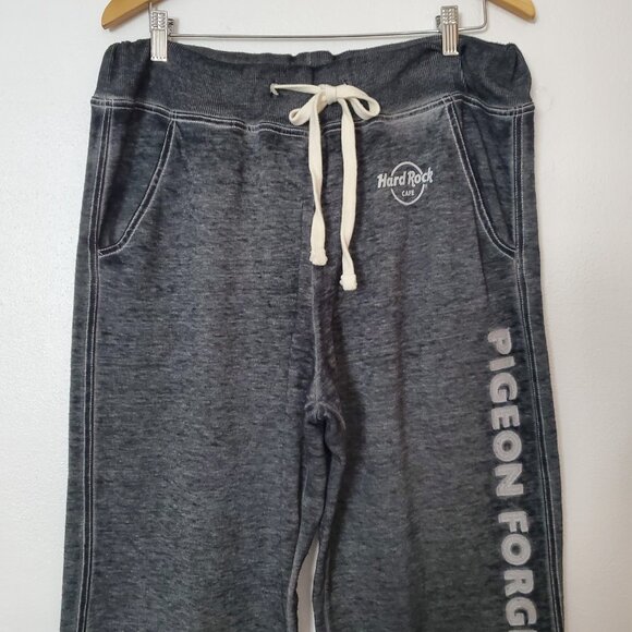 Hard Rock Cafe Pigeon Forge Size XL Gray Sweatpants Pockets Drawstring Waist - Picture 2 of 9